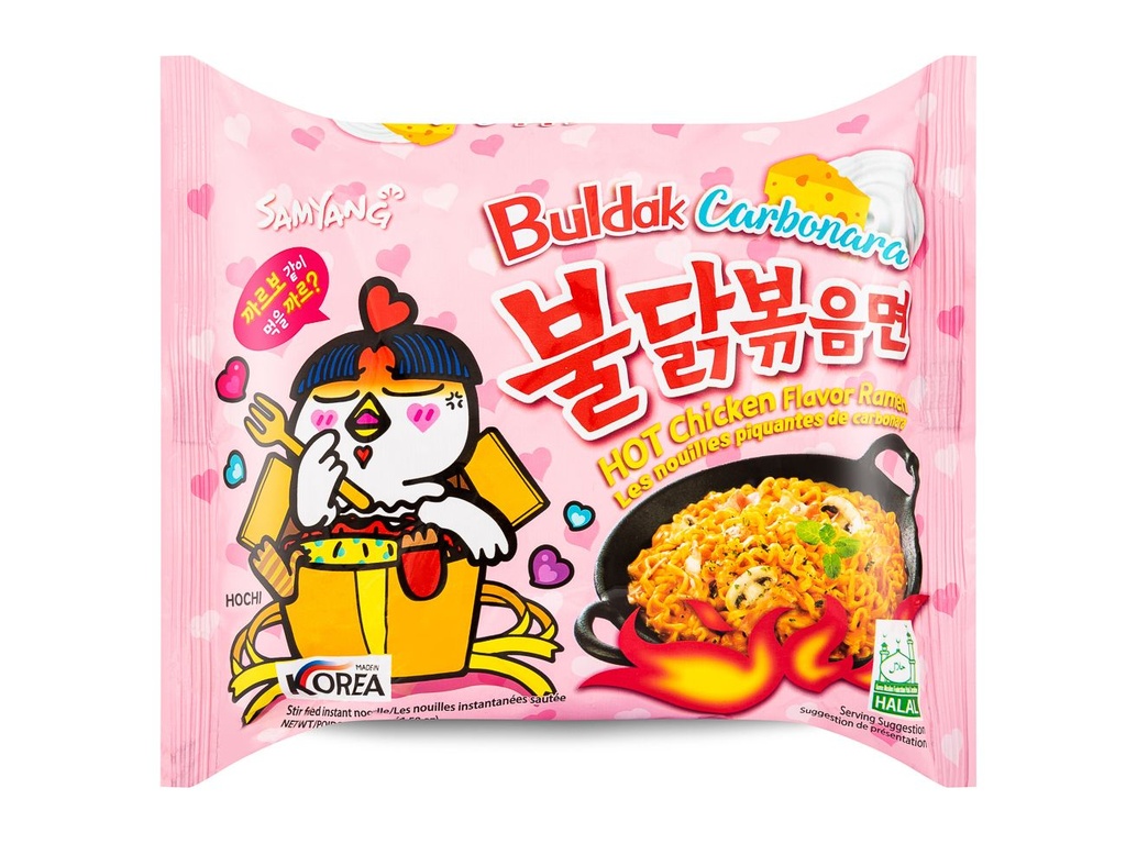 BULDAK HOT CHICKEN FLAVOR RAMEN CARBONARA 130G