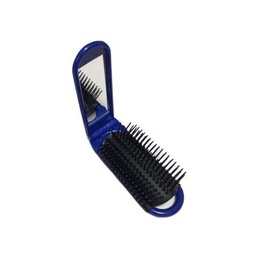 [MAC18] CEPILLO PORTATIL CON ESPEJO AZUL