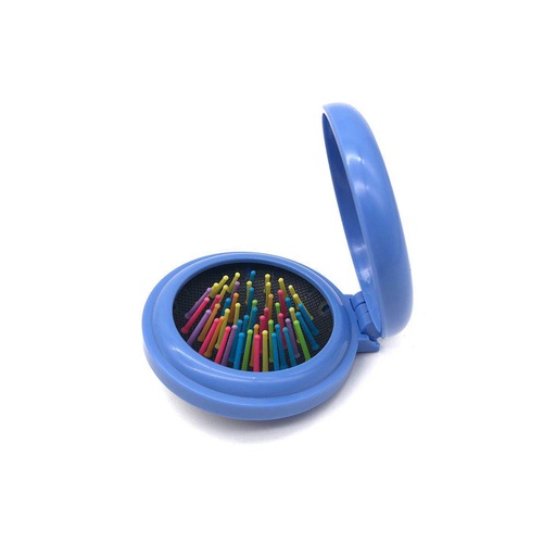 [TEMPMINI CEPILLO AZUL CHIC CON ESPEJO] MINI CEPILLO AZUL CHIC CON ESPEJO