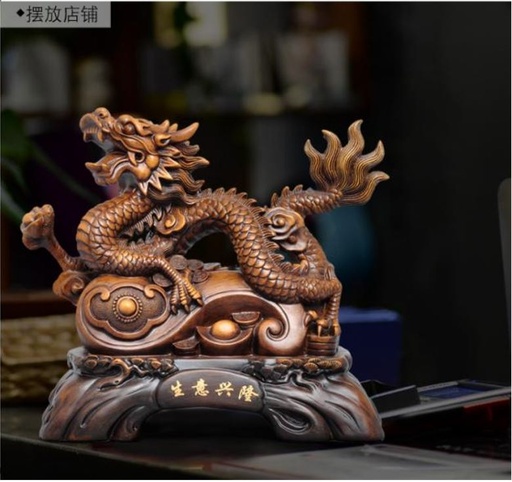 [YMJ4] YIMEIJIA- DECORACIÓN DEL DRAGÓN (ATRAE EL ÉXITO AL NEGOCIO）390*205*340mm
