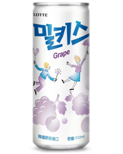 [A5KR-LTC05] 韩国 妙之吻 葡萄味苏打 250ML