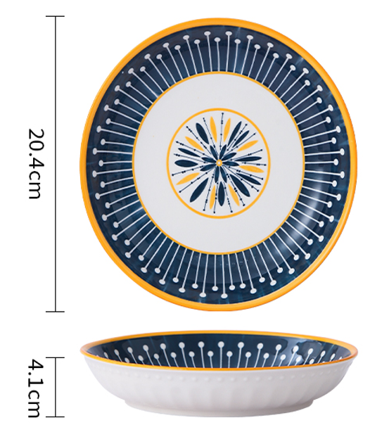 PES45-8 PULGADA PLATO MULTICOLOR