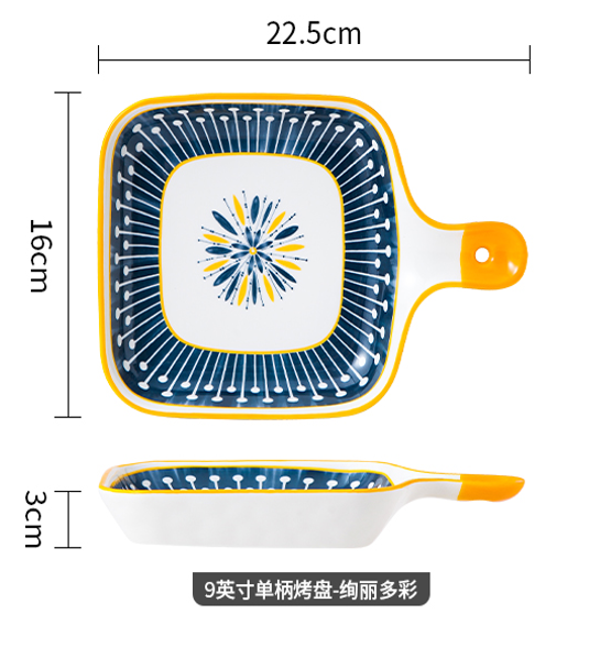 PES49 9寸单柄烤盘/绚丽多彩