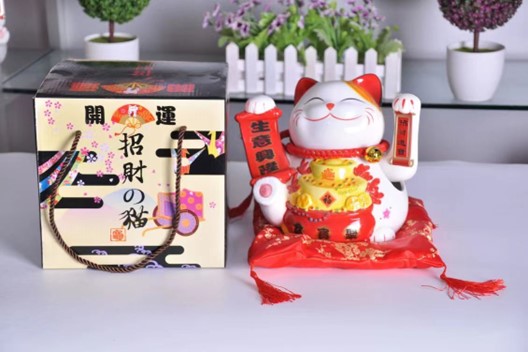 TA6-1-50 招财猫 11寸，插电电池两用
尺寸24*19*21