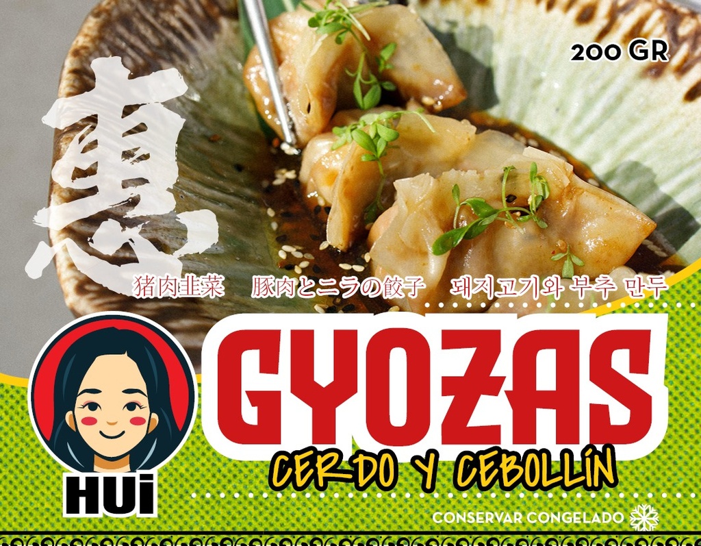 HUI - GYOZA PORK CHIVES 500G