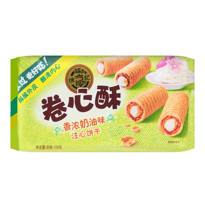 徐福记 奶油卷心酥 105克