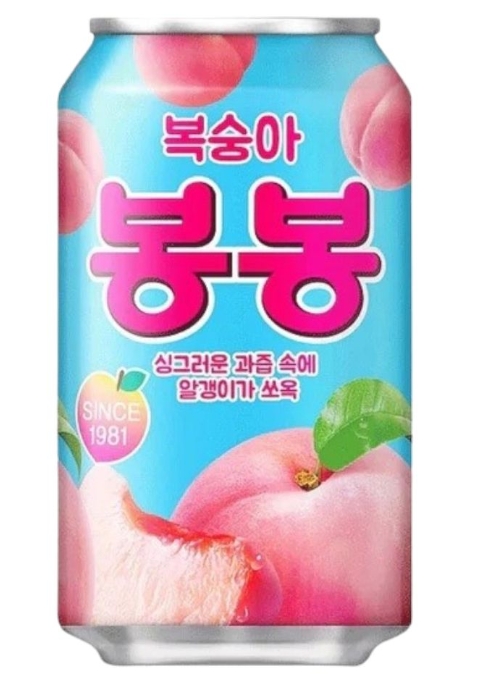韩国海太蜜桃果粒饮料果汁 340ml