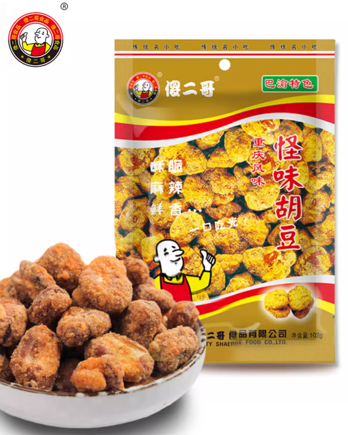  傻二哥重庆怪味胡豆 102G
