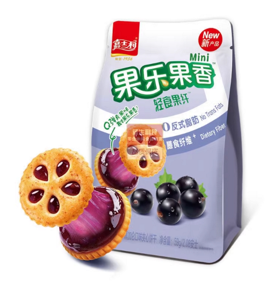 嘉士利 黑加仑夹心饼干 59G
