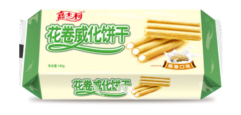 嘉士利 麻香花卷威化饼干 190G