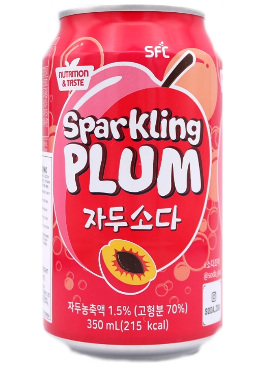 韩国 韩国果味碳酸饮料李子苏打 350 ML