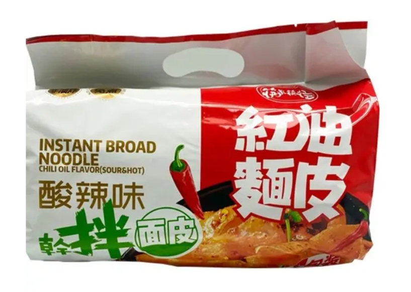 筷来筷往红油面皮酸辣味四连包 460G