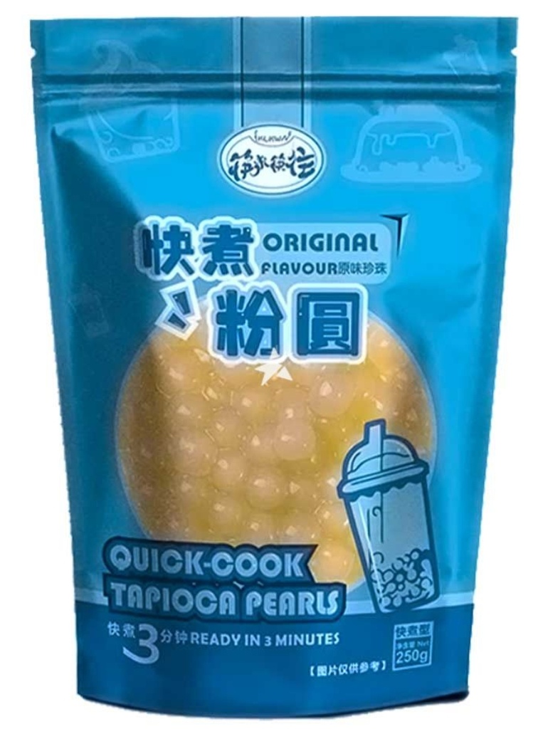 HWJ PERLAS DE TAPIOCA DE
COCCIÓN RÁPIDA SABOR ORIGINAL 250G
