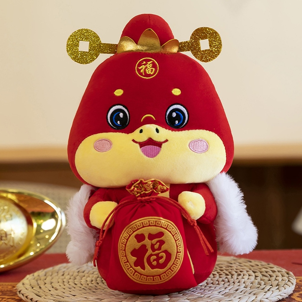 G35-13 蛇年娃娃 披风福袋蛇 30CM