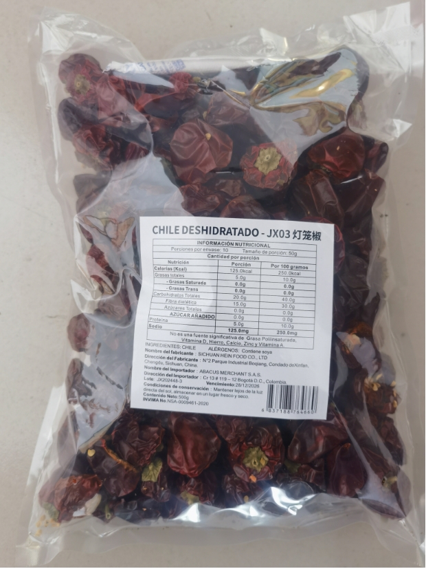 JX CHILE DESHIDRATADO 500G