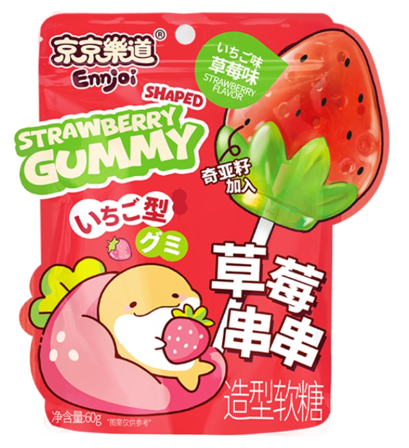 京京乐道 草莓串串造型软糖 60G