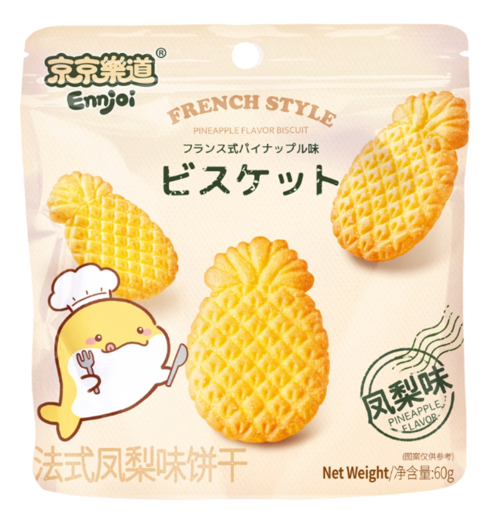 JJLD PINEAPPLE FLAVOR FILLED COOKIE 60G
