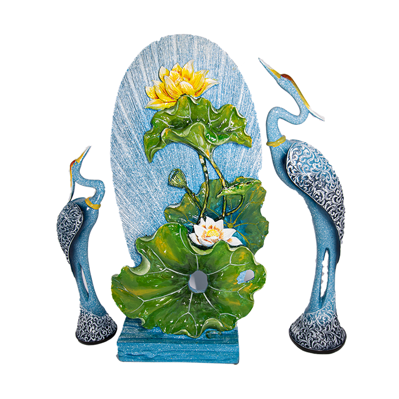 树脂摆件 - 鹤 2件套