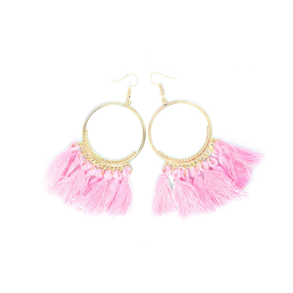 耳环－粉红色色短裙