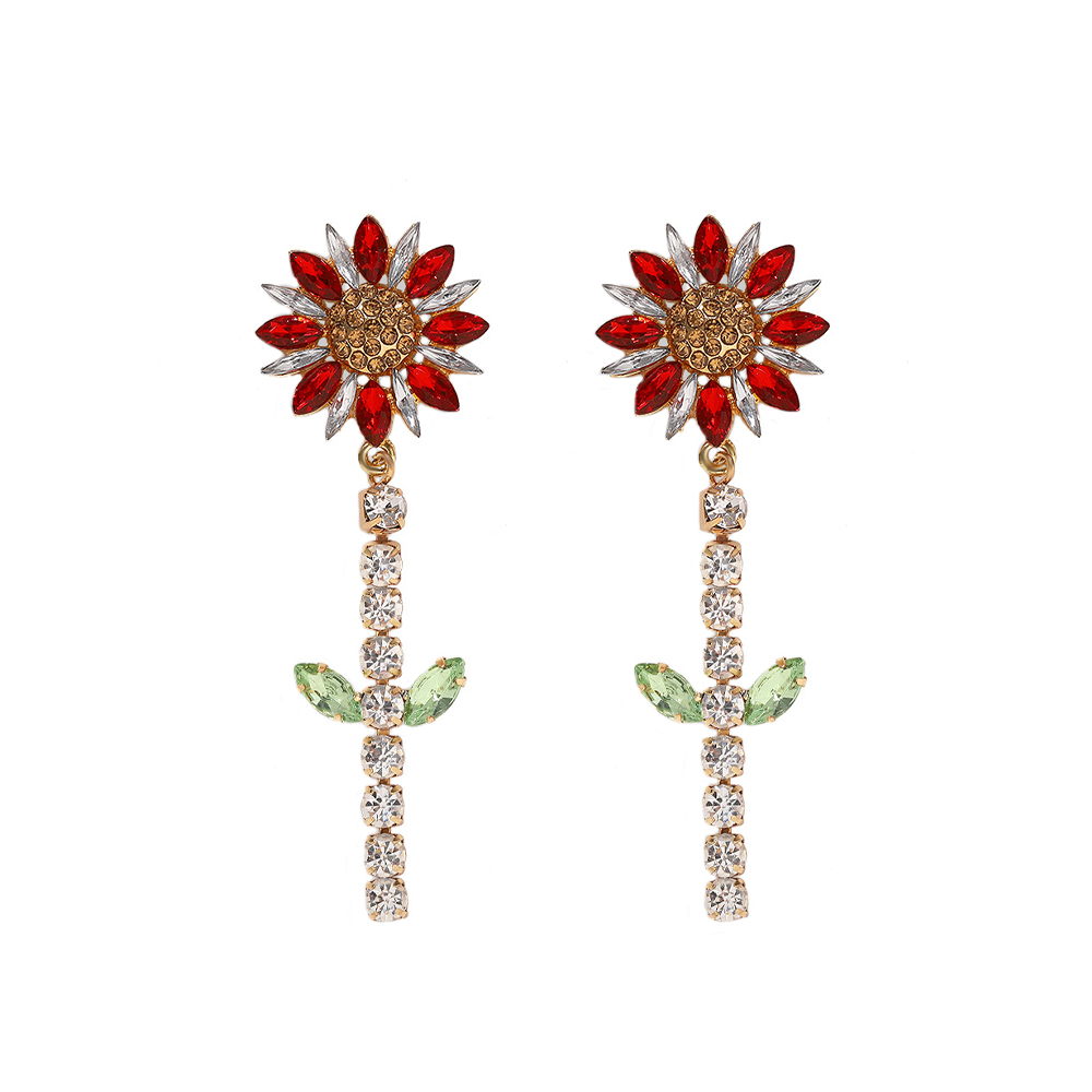 ARETES ROYAL BLOMM ROJOS
