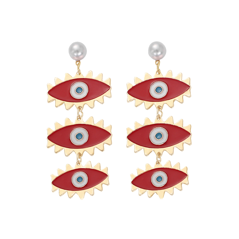 ARETES TRIO RENACER DIVINO ROJOS
