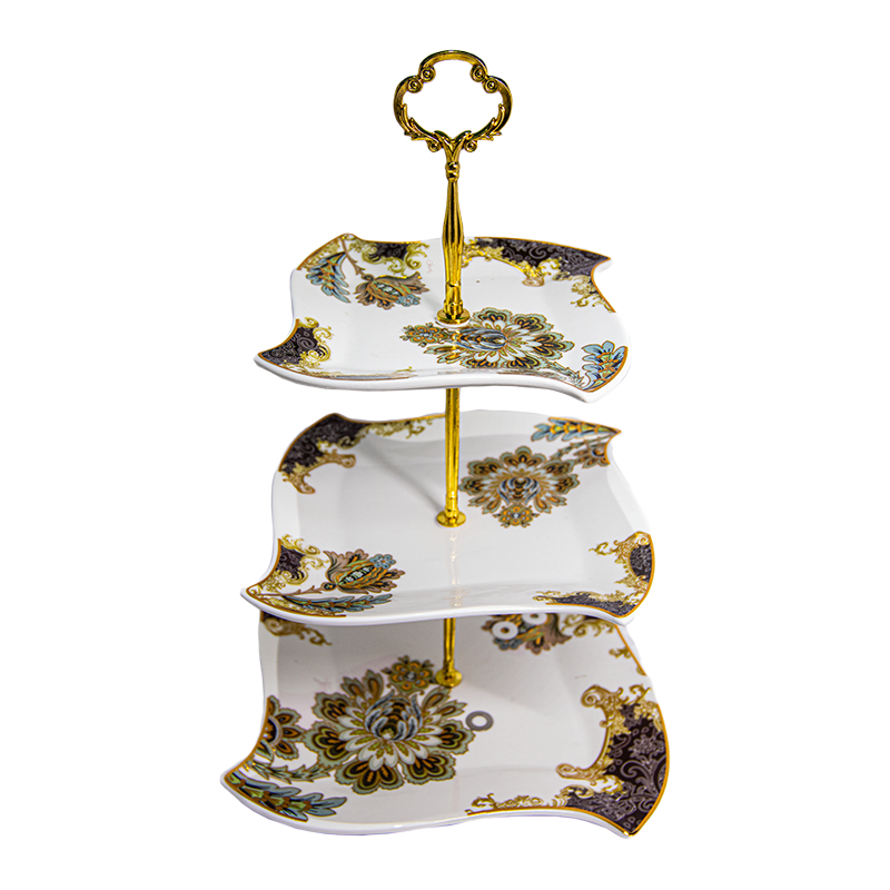 BANDEJA VERTICAL CERÁMICA * 3 PISOS AZUL