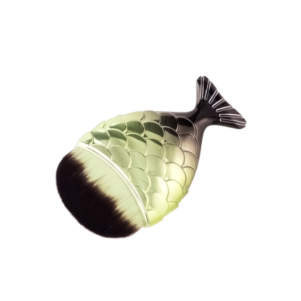 BROCHA PEQUEÑA COLA SIRENA DORADO NEGRO