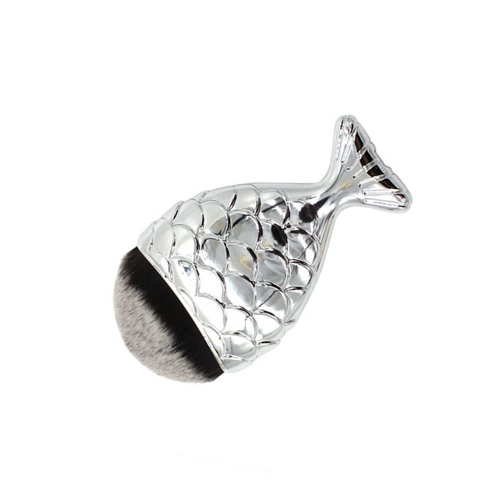 BROCHA PEQUEÑA COLA SIRENA PLATA