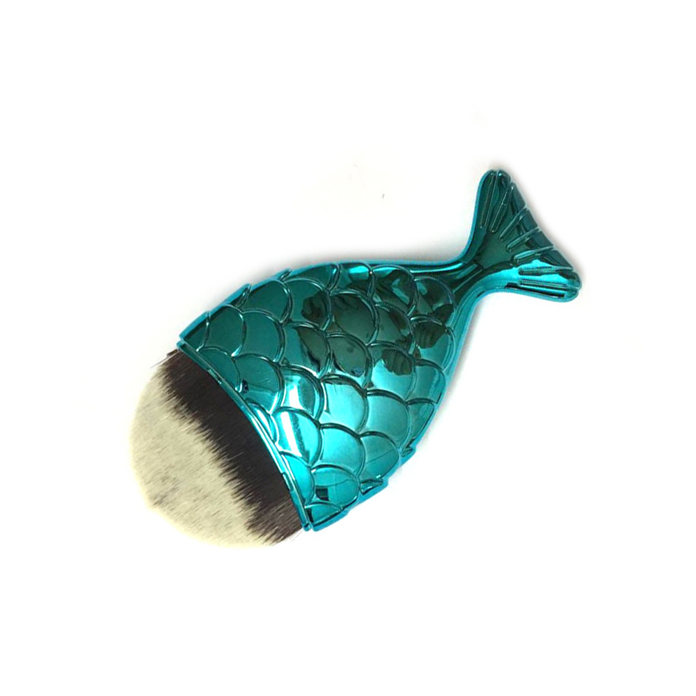 BROCHA PEQUEÑA COLA SIRENA VERDE