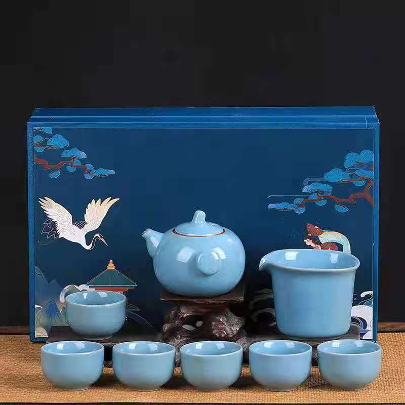茶具 哥窑茶具礼盒套装