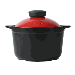 康特耐 砂锅配红盖 3公升