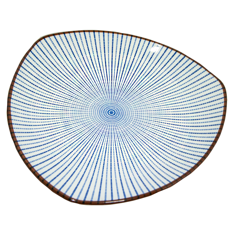 日式陶瓷 -  三角浅式盘 家用餐具 11寸