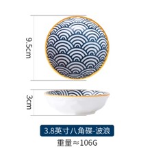 3.8英寸八角碟-波浪