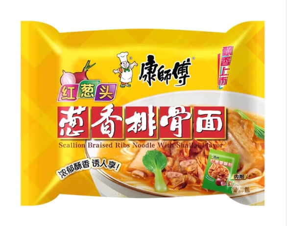 康师傅红葱头葱香排骨面 109G