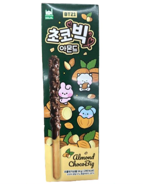 韩国 BT21 杏仁生巧克力棒饼 54G