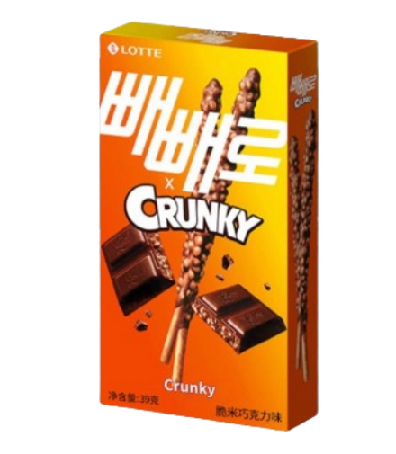 韩国 乐天 巧克力棒脆米巧克力 39G