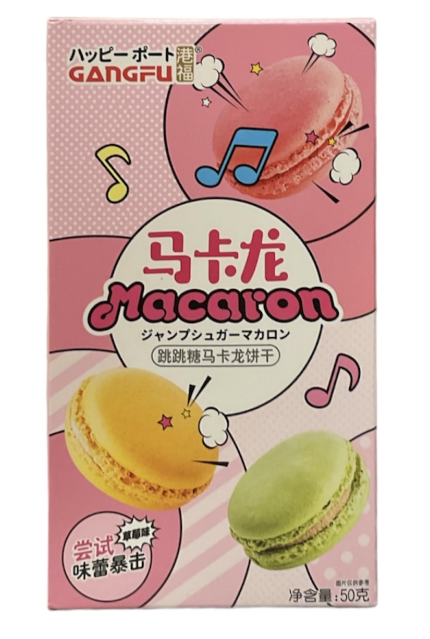 GFL GALLETA MACARON EXPLOSIVO SABOR FRESA 50G