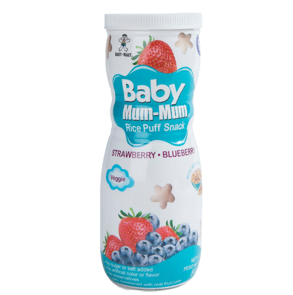 贝比姆姆 - 星星泡芙 草莓蓝莓味婴儿饼干 50G