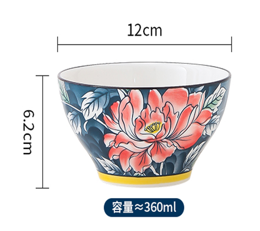 [B2CN-PES22] PES22 4.75寸美范碗/锦红牡丹