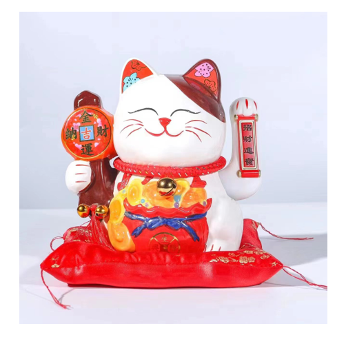 [B4CN-TA6-1-44] TA6-1-44 招财猫 8寸，尺寸20*15*21