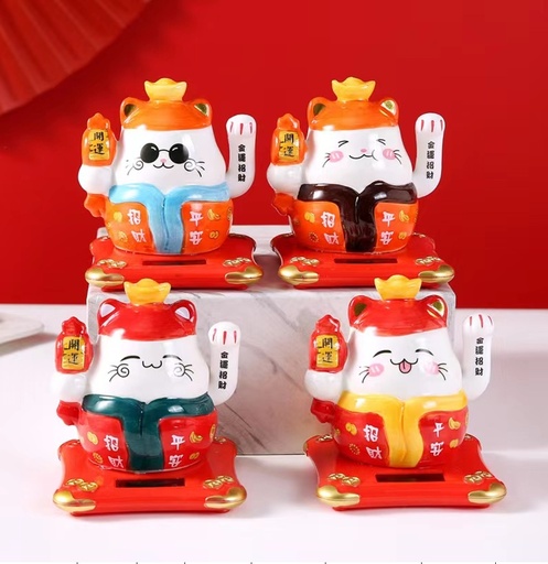 [B4CN-G1-18] G1-18 陶瓷摆件 招财猫5寸