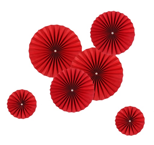 [B5CN-G29-3] G29-3 ABANICO DE PAPEL FLORES x6