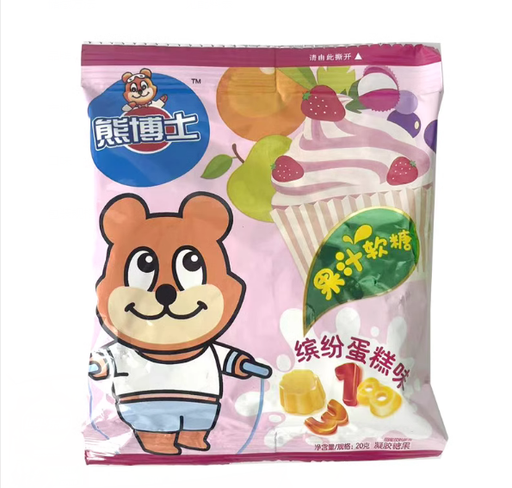[A2CN-XFJ96] 徐福记 熊博士 果汁软糖 缤纷蛋糕 20G