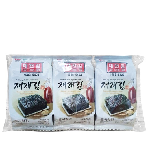 [A2KR-DCG01] 韩国 大川传统即食海苔 3x4.5G