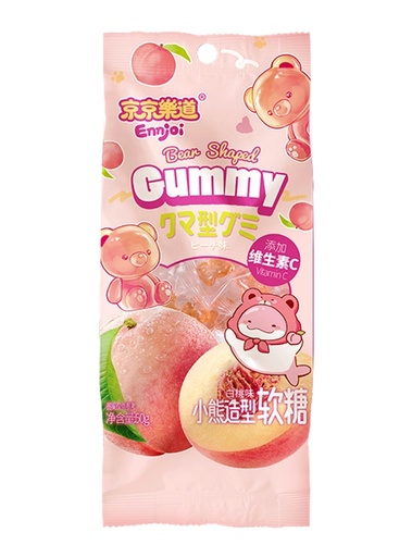 [A2CN-JJLD16] 京京乐道 小熊造型软糖-白桃味 50G