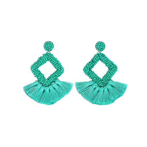 [BIS085] GREEN LATIN STYLE EARRINGS