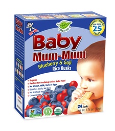 [A2CN-HK3] 贝比玛玛 有机婴儿米饼-蓝莓枸杞味 50G