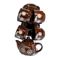 [B03JS19232] 雪花咖啡杯碟套装 #3