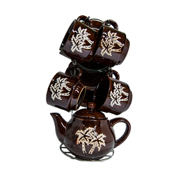 [B03JS19233] 棕榈树咖啡杯碟套装 #4