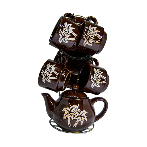 [B03JS19233] JUEGO DE CAFE PALMERA